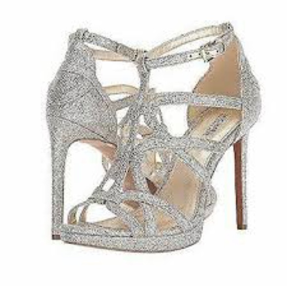 MICHAEL Michael Kors Champagne Colored Sandra Platform Glitter Sandals